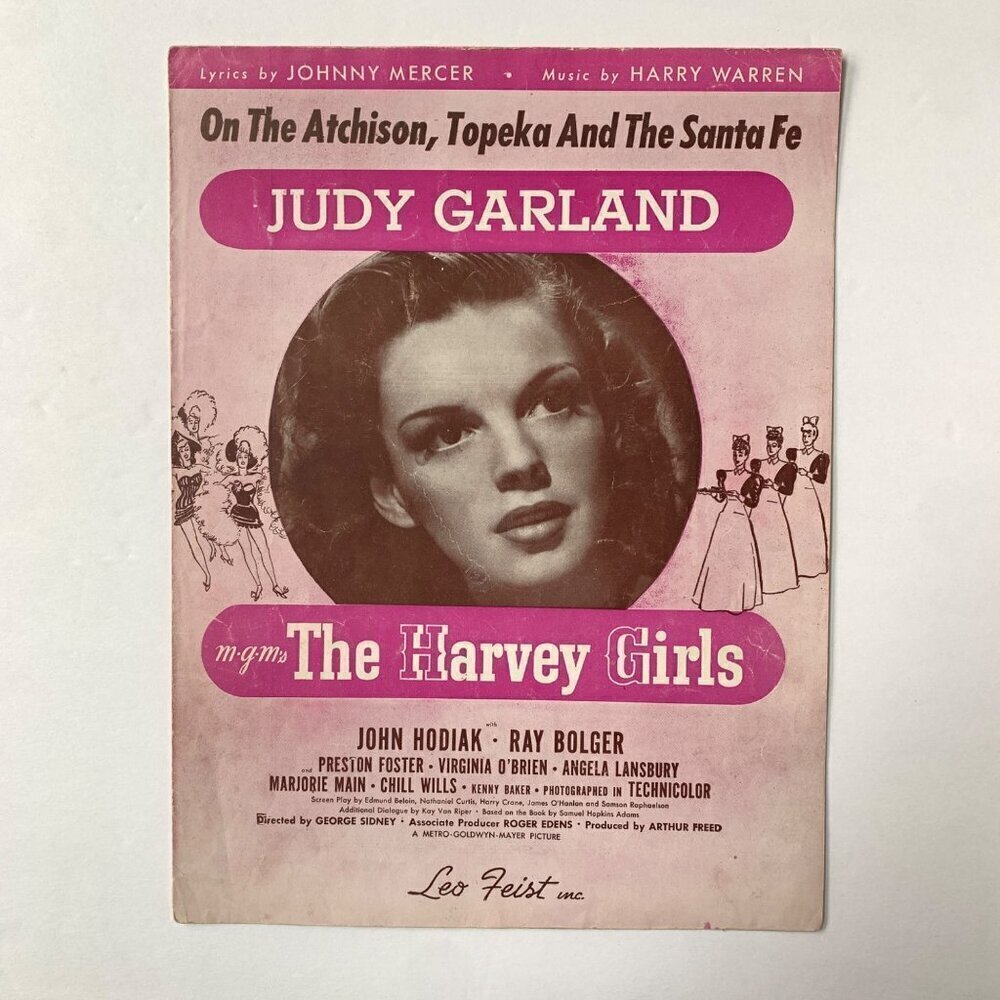 Judy Garland Harvey Girls On The Atchison, Topeka and Santa Fe Sheet Music - Picture 1 of 4